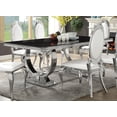 thumbnail image 2 of Pemberly Row Rectangular Glass Dining Table with Swooping Double-Hoop in Black, 2 of 3