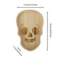 thumbnail image 2 of KUHBRCA Halloween Wooden Serving Platter Skeleton Shape Serving Tray Halloween Wood Charcuterie Board Wooden Snack Cheese Dish Plate for Fall Autumn Dinnerware Supplies E, 2 of 5