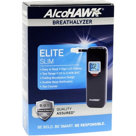 AlcoHAWK Elite Slim Breathalyzer Digital Breath Alcohol Tester