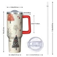 thumbnail image 2 of Beige Christmas Tree Pattern Tumbler with Handle and Lid,40oz Double Wall Vacuum Insulated Tumbler,Cups Gift for Women and Men, 2 of 7