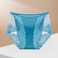 thumbnail image 4 of Sngxgn Women's Cotton Underwear High Waisted Ladies Panties Full Coverage Briefs(Blue,L), 4 of 4