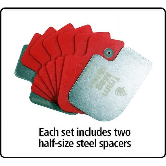 Mag Shim Standard, 1-1/8" Total Height, Powerful Magnets 8 - 1/8" Thick Plasstic Shims 2 - 1/16" Thick Steel Spacers