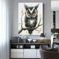 thumbnail image 4 of Kdxio Whimsical Owl On Branch Pattern Canvas Wall Art 12x16 Inches - Waterproof HD Print Solid Wood Frame for Living Room & Bathroom,Vertical, 4 of 8