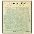 thumbnail image 2 of Unknown 26x28 Black Ornate Wood Framed with Double Matting Museum Art Print Titled - Parker County Texas -1889, 2 of 4