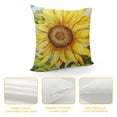 thumbnail image 4 of YINGXI  Summer Hello Sunshine Sunflower Get Cozy Throw Pillow Covers,Yellow Green Cushion Case for Sofa Couch Decorations 12x12in, 4 of 5