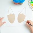 thumbnail image 5 of WEUVEB 30 Pieces Unfinished Wooden Shield Cutouts Beige Craft Embellishments for Arts and Crafts Projects, 5 of 9