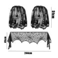 thumbnail image 3 of TERGAYEE Halloween Decorations Sets,Halloween Spiderweb Tablecloth Black Lace Bats Spider Party Table Decor Curtain for Halloween Decor Indoor Party Supplies, 3 of 9