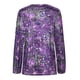 thumbnail image 5 of ICHUANYI Clearance Fashion Women's Round-Neck Long Sleeve Print Casual T-shirt Blouse(Purple, S) ICHUANYI WER2023081116789, 5 of 6