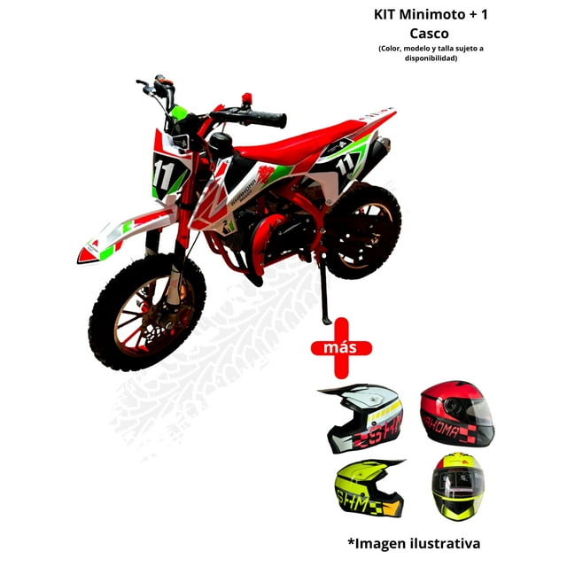 Motocicleta Infantil SHAHOMA NTS01 SE Premium 49cc Rojo + Casco Infantil SHAHOMA