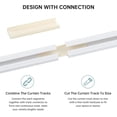 thumbnail image 3 of TYRON Adhesive Curtain Track Ceiling or Wall Mount, Ceiling Track Room Divider, Self Adhesive Curtains Rod No Drill, Curtain Hangers No Damage, 3 of 4