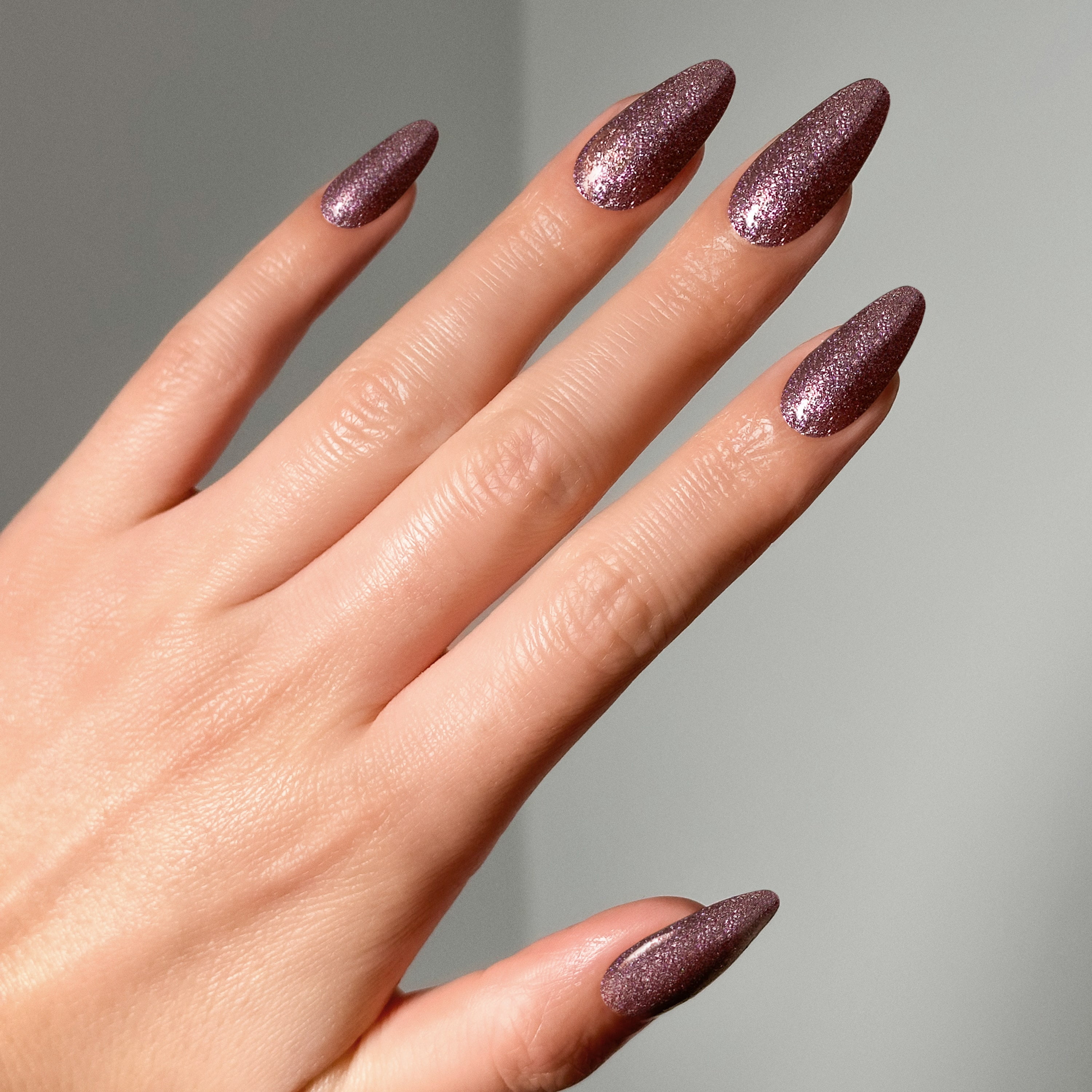 Salon Perfect Nail Polish, 437 Gliterally Obsessed, Mauve Glitter, 0.5 fl oz