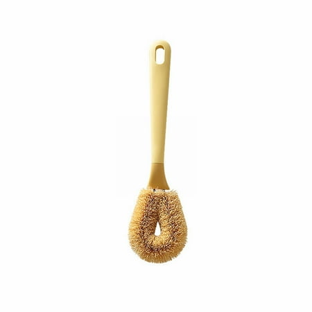 

KEUSN Dishwashing Brush With Coconut Fiber Handle Long Handled Brown Hair Pot Brush Gas Stove Kitchen Cleaning Brush Dishwashing Brush Pot To Remove Oily Coconut Brush