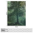 thumbnail image 4 of Shiartex  Foggy Forest Flannel Blankets, Misty Green Forest Natural Landscape Pine Larch Trees Mist Mountain Throw Bed Blanket for Sofa Chair Bed White, 4 of 6