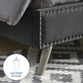 thumbnail image 4 of DeCoro Austin Diamond Tufted Upholstered Platform Bed | Headboard and Wood Frame with Wood Slat Support, Queen, Antonio Mid Night, 4 of 10