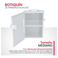 thumbnail image 4 of Botiquín primeros auxilios mediano metálico con cerradura pintura electrostática 30x21x7 cm blanco para pared KARLEN Gamo Big Cat 1000 1, 4 of 5