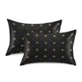 thumbnail image 2 of Haosy Satin Pillowcase for Hair and Skin Standard Cooling Silk Pillow Case with Envelope Closure Luxury Gold Stars Dot 20"x26", 2 of 9