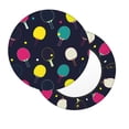thumbnail image 2 of Disketp Colorful Ping Pong Rackets Funda Redonda para Taburete, Funda de Cojín para Silla de Bar Suave y Elástica-12 inch, 2 of 7
