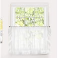thumbnail image 5 of DriftAway Sophie Sheer Ruffle Edge Kitchen Tier Rod Pocket 30" x 36" Plus 2" Header Off White 2 Piece, 5 of 5