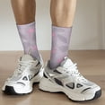 thumbnail image 4 of Uemuo Pink Flamingo Pattern Women's Crew Socks, Soft Durable Breathable Moisture-Wicking with Odor Control Cotton socks, 4 of 9