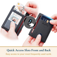 thumbnail image 5 of ComfiTime Minimalist Wallet for Men & Women - RFID Slim Men's Wallet , Genuine Leather Front Pocket Card Holder Wallet, Small Thin Travel Wallet w/ ID Window, Credit Card Slots, Money Pocket, Black, 5 of 11