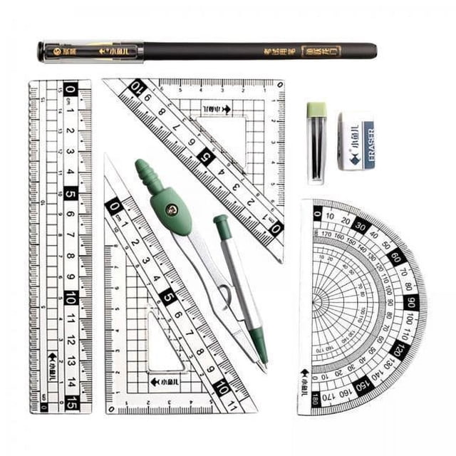 Regla de matemáticas de geometría,Juego de reglas Transportador de medición Regla triangular,Regla Juego de matemáticas Transportador Geometría Regla matemática,Regla de dibujo
