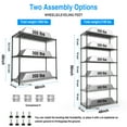 thumbnail image 2 of DUOSONG 2 Pack 3 Tier Shelf Wire Shelving Unit, 2P-3Twl1848-B-Lkj Black Iron+Plastic Furniture Primary Living Space Display, Shelving & Etageres, 2 of 6