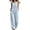 Light Blue, variant on MXUIKV Two Piece Sets for Women Loose Fitted Sleeveless Pleated Irregular Hem Tops Wide Leg Pants with Pockets(X-Large,Yellow)