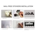 thumbnail image 3 of Yeacher Metal Coffee Mug Holder Coffee Shaped Hook Rack 5 Hooks Hanging Coffee Cup Racks Wall-Mounted Nail-free Drilling Metal Hanger Storage Hook for Mug Display Organizer, 3 of 7