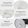 thumbnail image 6 of BOBOKY Vanity Chair Makeup Swivel Accent Chair Height Adjustable Round Back Tilt Chair with Chrome Frame for Makeup Room, Living Room, White, Faux Leather, 6 of 9