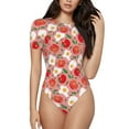 thumbnail image 2 of Picia Tomatoes Womens One Piece Swimsuits Modest Tummy Control Bathing Suits Lace Up Slimming Swim Suit-Large, 2 of 9