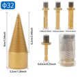 thumbnail image 2 of Drill Bit Set for Firewood with Detachable 4-Handle Construction and Splitter Bits 42mm 32mm Wood Splitting Tool for Drill Machine - High-Performance Woodworking Accessory, 2 of 8