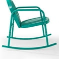 thumbnail image 4 of Crosley 3 Pieces Outdoor Rocking Chair Set, Turquoise Gloss, 4 of 13