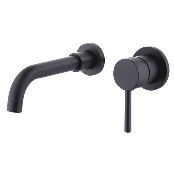 SHAR Matte black wall mounted basin faucet sink faucet hot and cold concealed faucet black copper