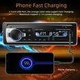 thumbnail image 3 of Single DIN Car Stereo 4x45W Car Radio Bluetooth Hand-Free Calling, MP3 Player, USB/AUX/SD, Color Display & Steering Wheel Control, 3 of 8