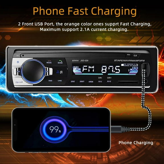 FurNest Single Din Car Stereo with Bluetooth/SD/USB/AUX Mode, Car Radio Audio Systems Mp3 / WMA/ /, D.c 12v, No * DVD Pla