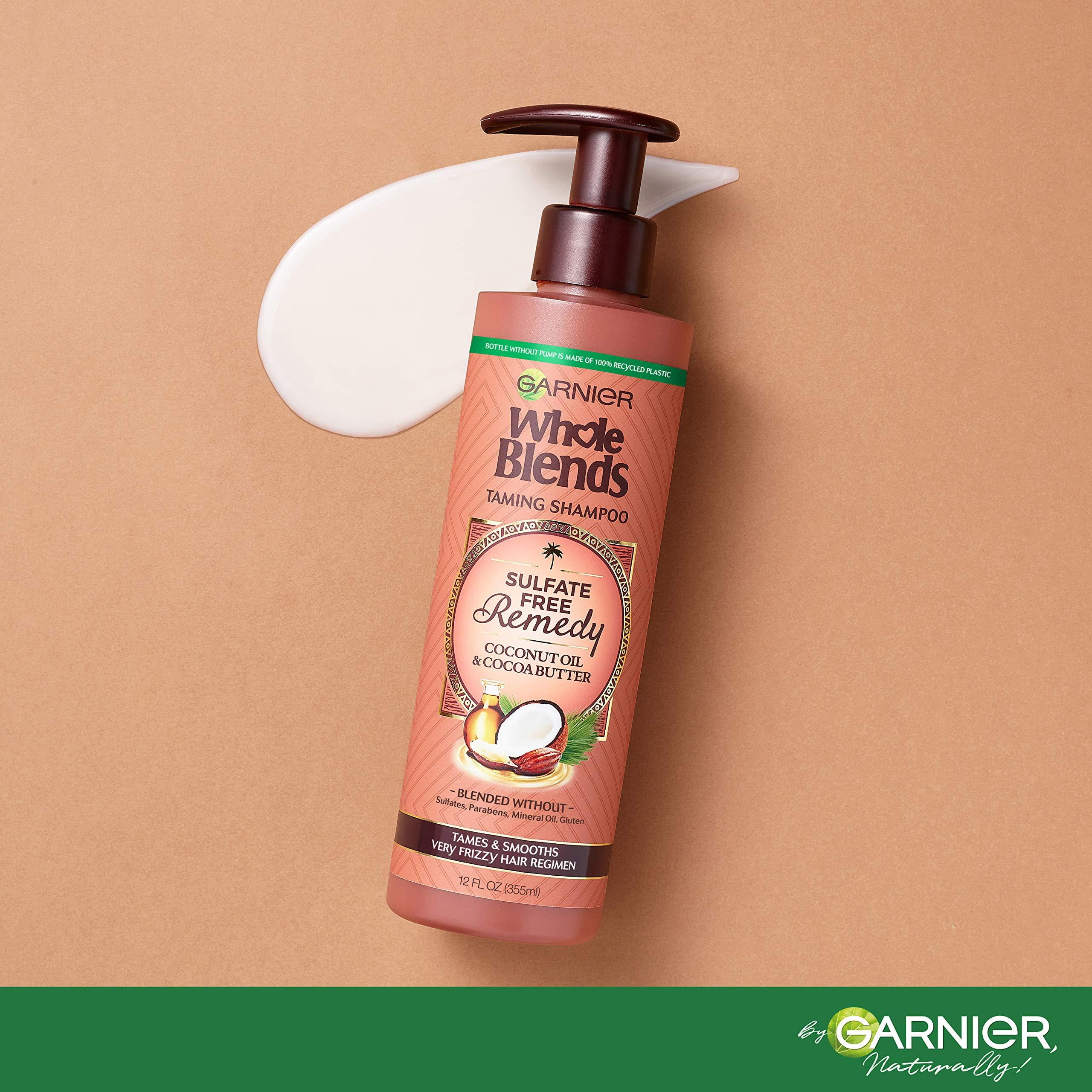 Garnier Haircare Whole Blends Free Coconut Oil and Cocoa Butter Taming Shampoo and Conditioner,Tames and Smooths Frizzy Hair,12 fl ea, with Mask Sample(Package May V - Walmart.com