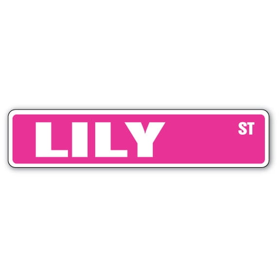 SignMission SS-LILY 4 x 18 in. Lily Street Sign
