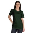 thumbnail image 1 of Inkmeso T-Shirt Basique Col Rond Femme Manches Courtes Coupe Régulière Long Tee Haut d'Entraînement, 1 of 8