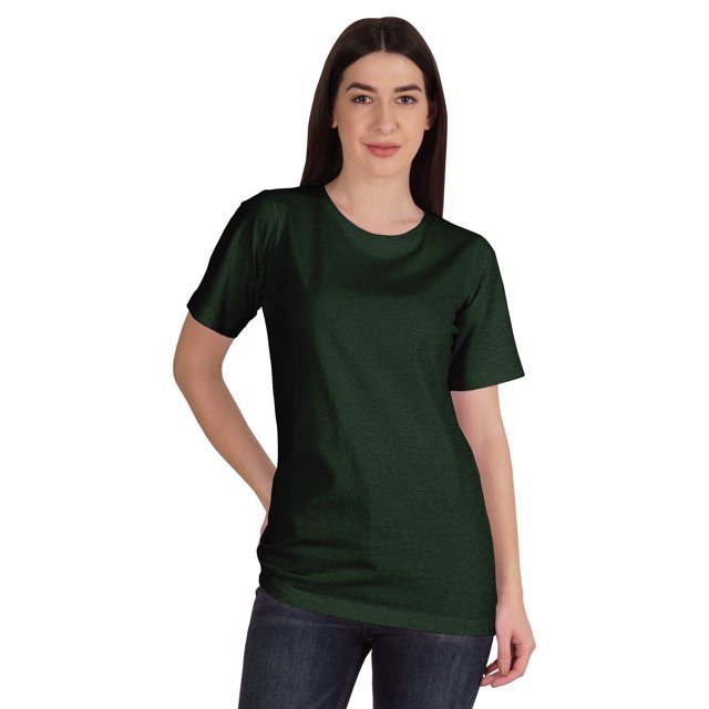 Inkmeso T-Shirt Basique Col Rond Femme Manches Courtes Coupe Régulière Long Tee Haut d'Entraînement