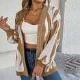 thumbnail image 4 of Lovskoo 2024 Cardigan Sweaters for Women Casual Long Sleeve Loose Solid Ladies Outing Cardigan Blouse Sweater Coat Khaki, 4 of 9