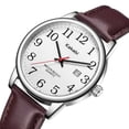 thumbnail image 3 of Watch for Men,Analog Quartz Waterproof Wristwatch with Date and Leather Band,Casual Fashion Mens Watches Gift for Man, 3 of 8