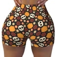 thumbnail image 2 of Lsque Skulls Pattern High Waisted Biker Shorts for Women-Tummy Control Fitness Athletic Workout Running Yoga Gym Shorts,Moisture-Wicking-XX-Large, 2 of 9