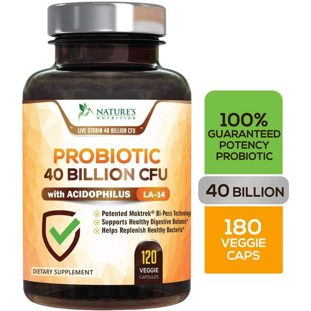 Nature's Nutrition Probiotic 40 Billion CFU, 15x More Effective