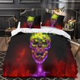 thumbnail image 3 of Skeleton Duvet Cover Gothic D Print Microfiber With Zipper, With Pillowcases Hypoallergenic Bedding Set Double Pieces, 3 of 5