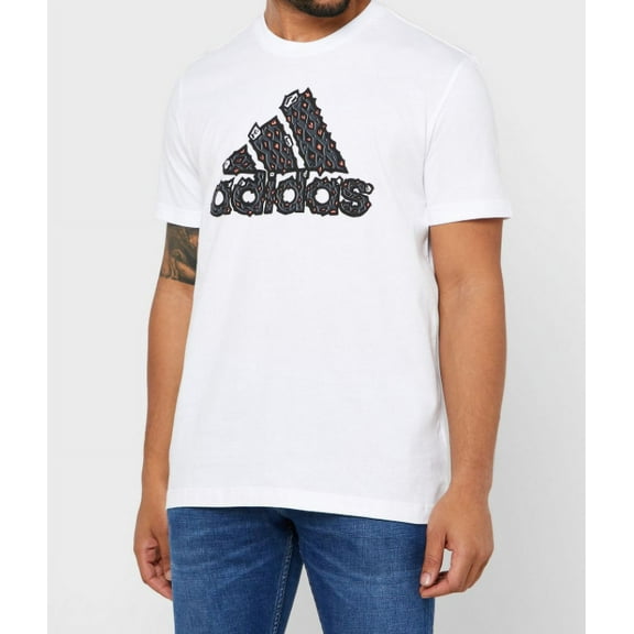 adidas Mens Logo Bos Football T-shirt,White/blanc,L