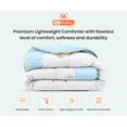 thumbnail image 3 of SKP Plus Comforter Dual Tone Light Blue 300 GSM Plush Siliconized Microfiber Fill Duvet Insert With 1000 Thread Count Egyptian Cotton Shell Fluffy with Piping & Matching Pillowcases, 3 of 8