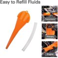 thumbnail image 4 of Oil Funnel, Oil Change Kit Compatible with Harley Motorcycle Refueling Funnel Long Mouth Oil Gasoline Water Filter Tool Crankcase Primary Case Plastic Set for Motorcycle - Orange, 4 of 7