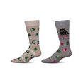 thumbnail image 4 of MeMoi 2 Pair Men's Rayon Blend "Holiday Animals" Christmas Novelty Crew Socks - Mens - Male, 10-13, Taupe, 4 of 11