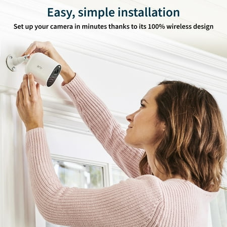 Arlo - Essential Spotlight Camera – Indoor/Outdoor Wire-Free 1080p Security Camera - White