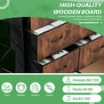 thumbnail image 5 of 【Holiday Deal】5-Drawer Dresser, Space-Saver Storage Organizer with Fabric Bins & Wood Top, Easy Assembly for Bedroom, Nursery, Entryway, Rusty Brown, 5 of 9